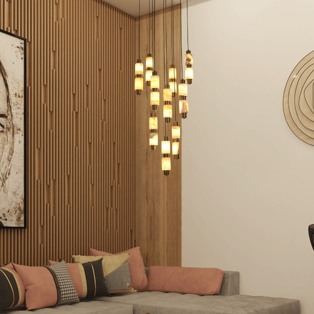 Heavenly Alabaster Cascade Chandelier