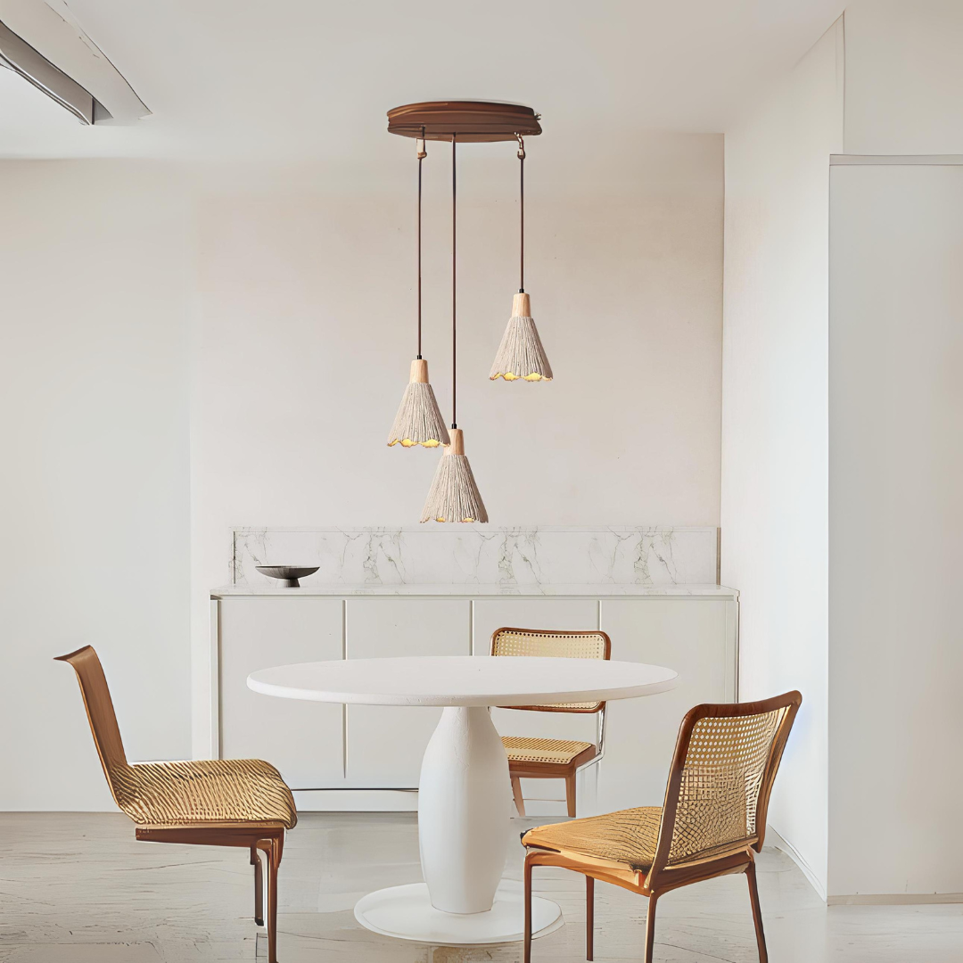 Concrete Pleated Pendant Light
