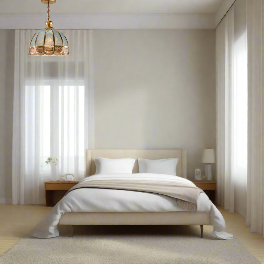 Radiant Lotus Brass Pendant Light