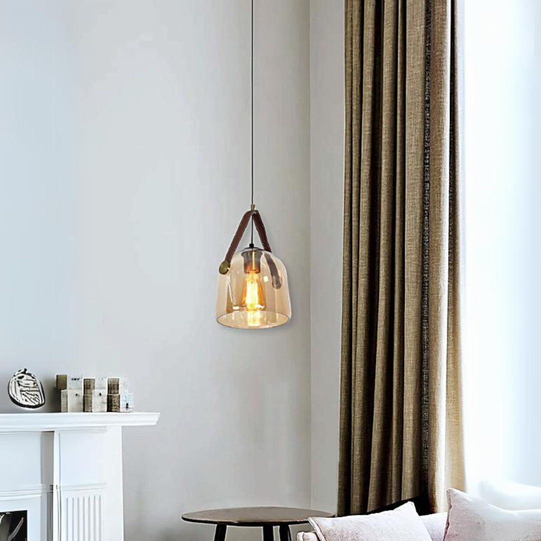 Hudson Vintage Bell Shaped Glass Pendant