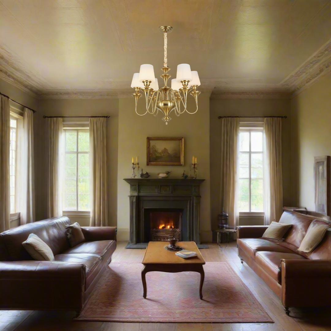 Moonlit Majesty Brass Chandelier