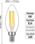 4W C35 E14 CLEAR Bulb by The Light Library