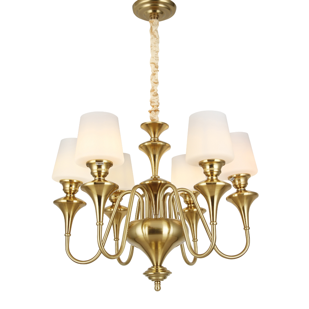 Moonlit Majesty Brass Chandelier