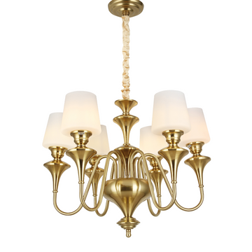 Moonlit Majesty Brass Chandelier