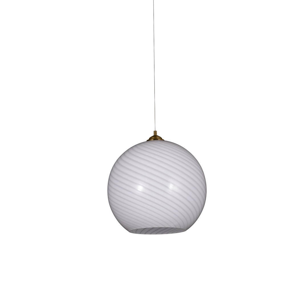 Vintage Murano White Ceiling Lamp