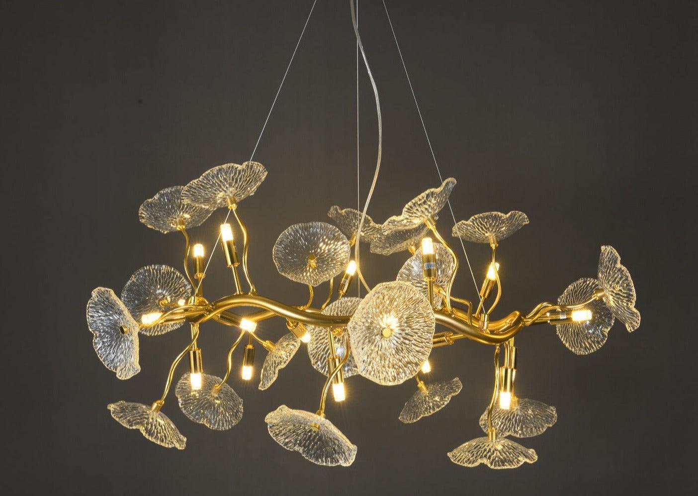 Golden Ambiance Clear Glass Pendant Light | Philomina | The Light Library